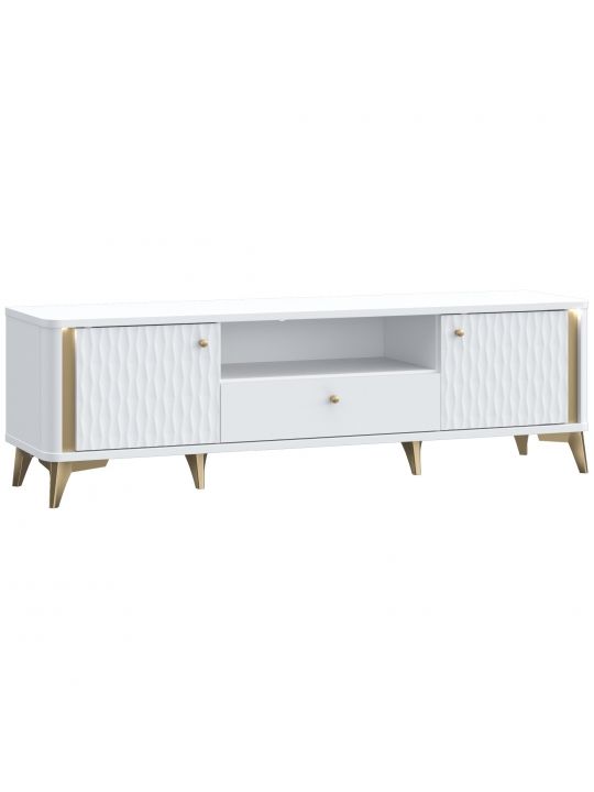 TV Chest FORREST HILLS white+gold FTHT131B-M841