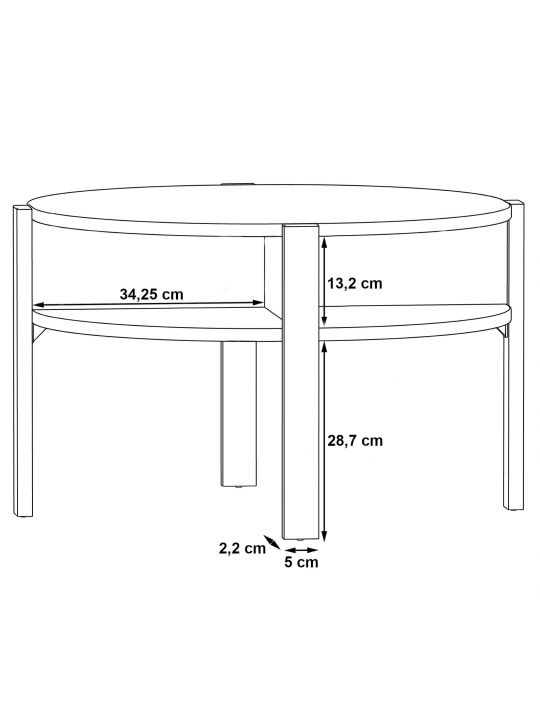 Coffee table TOBAGO sand CFTT5024-U60