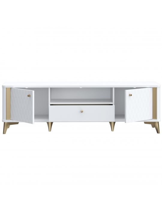 TV Chest FORREST HILLS white+gold FTHT131B-M841