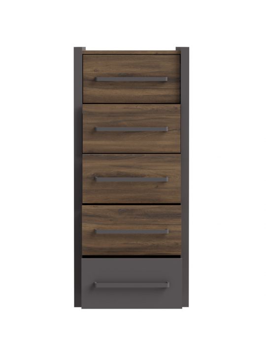 Chest PEMBURY dark oak+grey DLCK217-M777