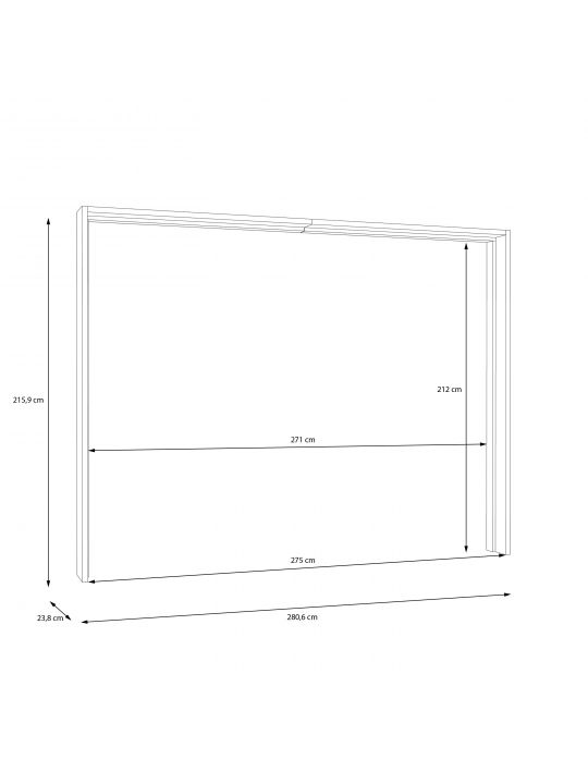 Wardrobe KASURA - frame oak+grey LUXZ01-D78