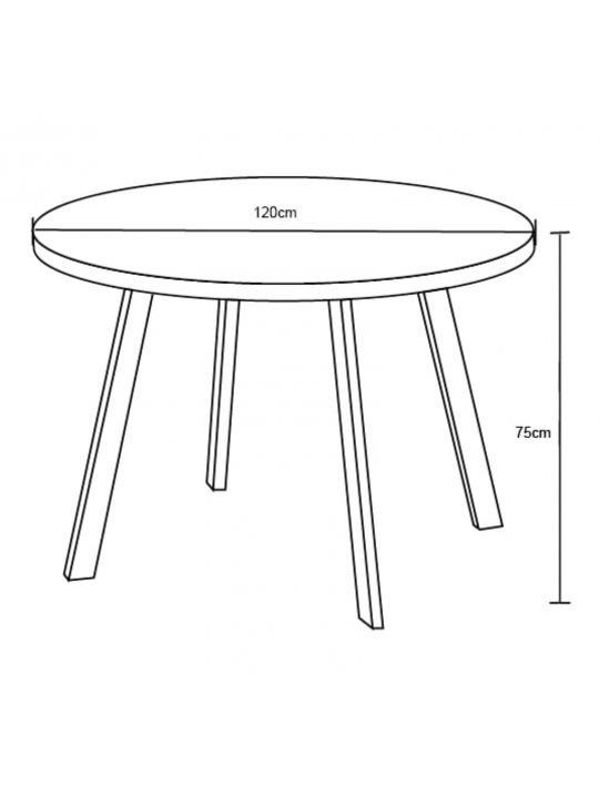 Miza DALAS 120x75x75 MDF rjava