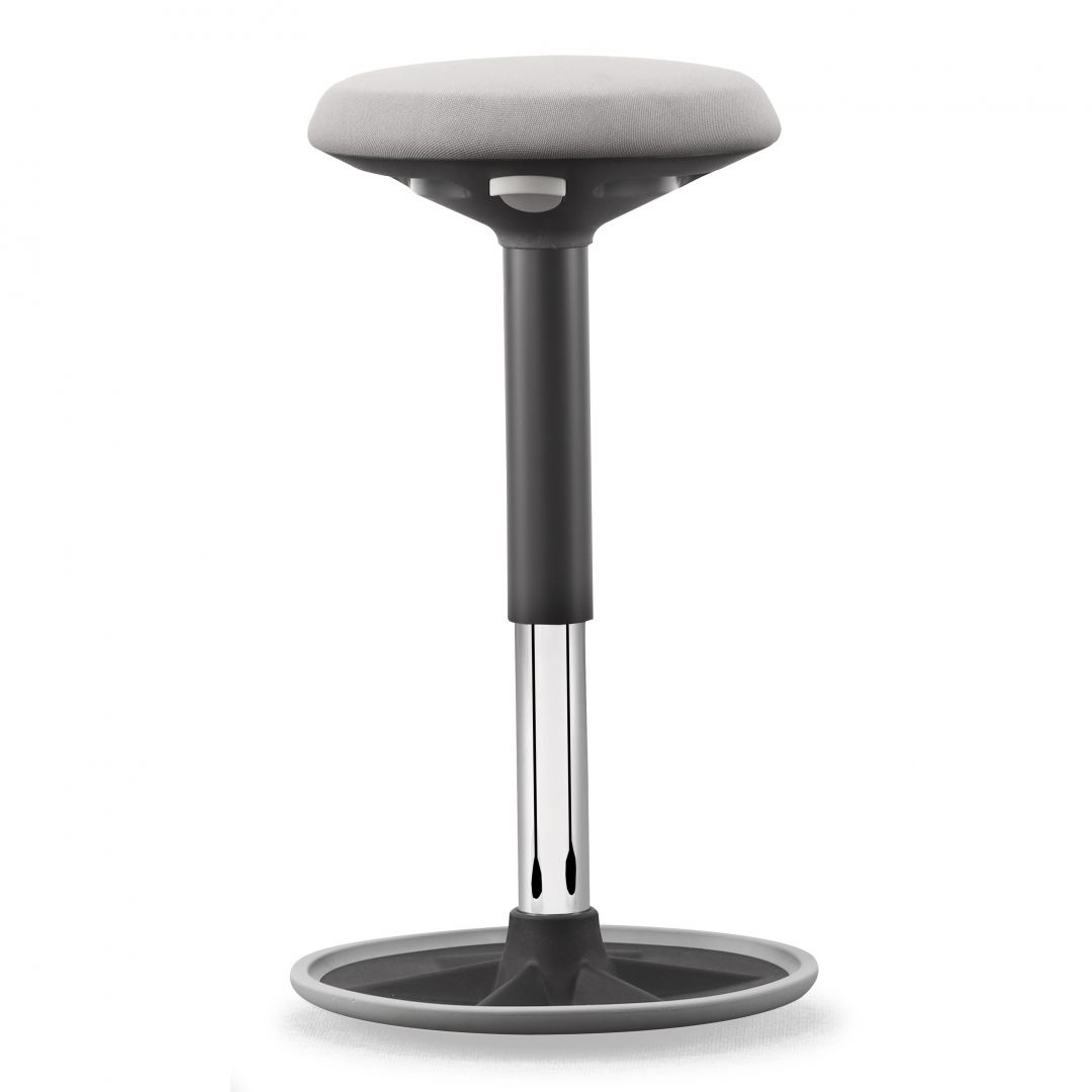 Barski stol VALORA črno-siv