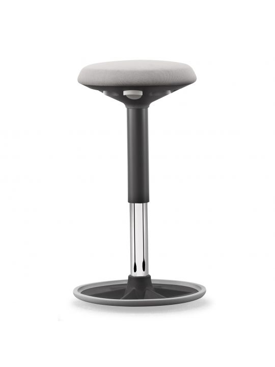 Barski stol VALORA črno-siv