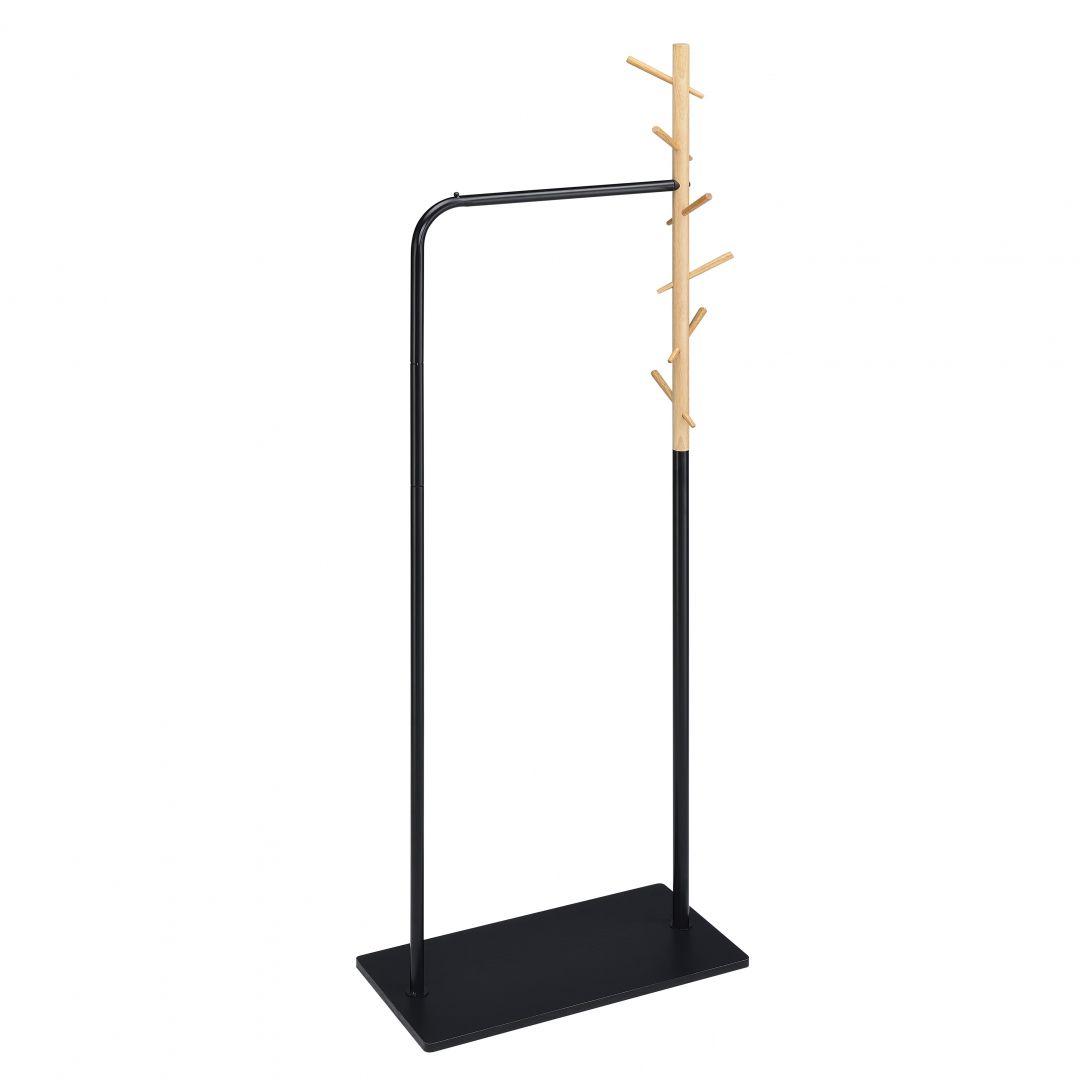 Stojalo DAMON črn/hrast