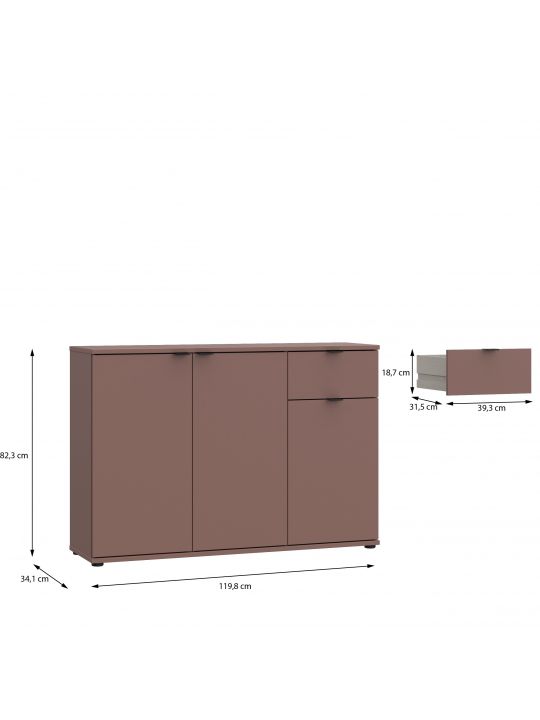 Chest GANYMEDE terracotta GNMK231L-U72