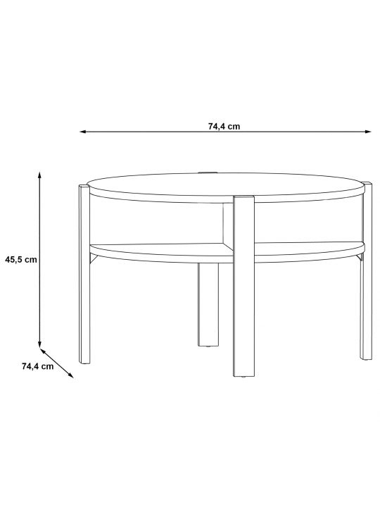Coffee table TOBAGO sand CFTT5024-U60