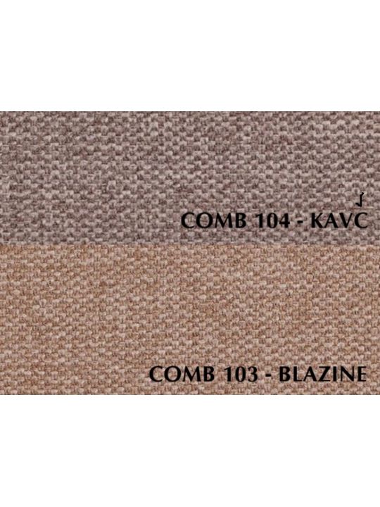 Kavč DOLORES comb 104 temno rjava + comb 103 sv. rjava
